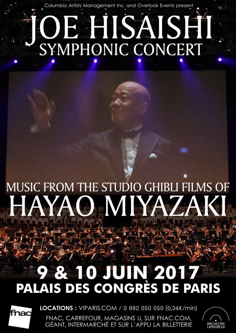 Les dates du concert de Joe Hisaishi au Palais des Congrès de Paris